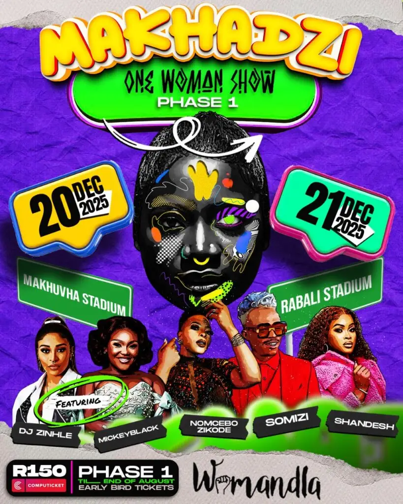 Limpopo is about to witness history as Makhadzi takes centre stage for not one but two nights at two stadiums in what promises to be one of the boldest live music spectacles South Africa has ever seen. Titled “Makhadzi: One Woman Show – Womandla!”